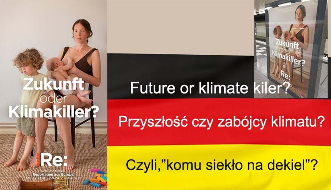 Posiadanie dzieci jest zabójcze dla klimatu - akcja plakatowa w Niemczech