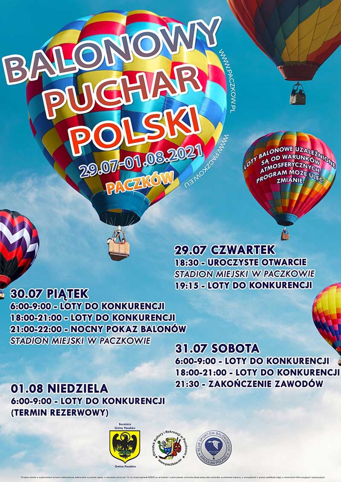 Puchar Balony Polski - Paczków 29 - 31 lipca