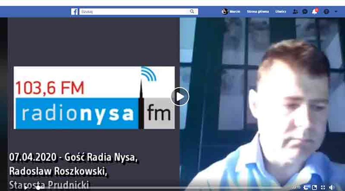 Radosław Roszkowski, Starosta Prudnicki w radio Nysa FM - 7.04