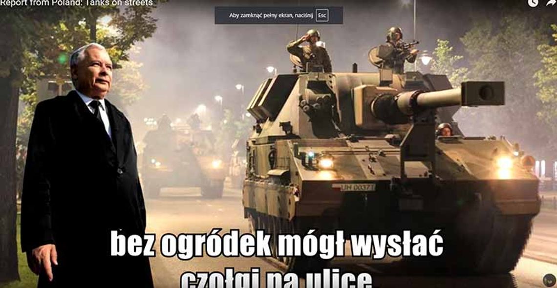 Report from Poland: Tanks on streets. Grandfatherhood came out = wyszło dziadostwo