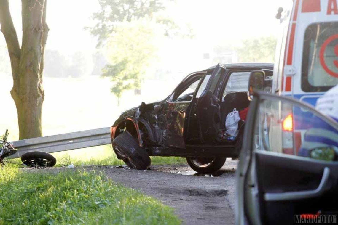 Śmiertelny wypadek na DK46. Zginął 39 letni motocyklista.