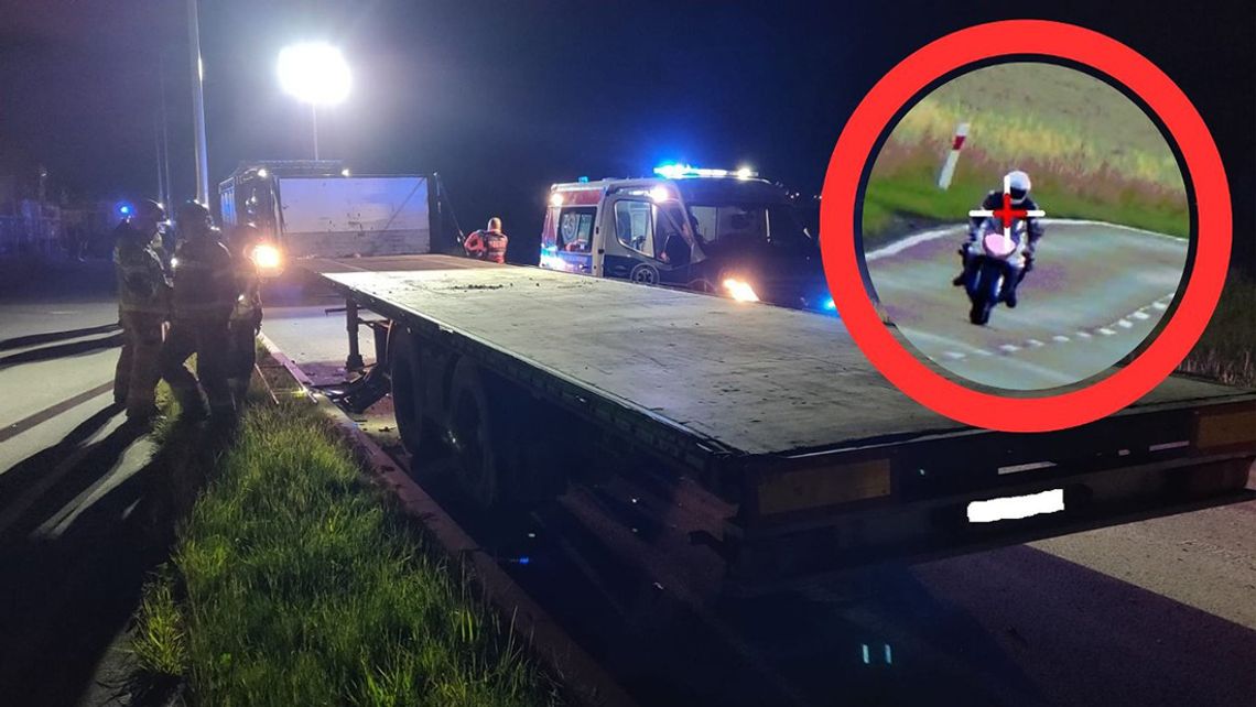 Tragiczny wypadek koło Nysy. 21-latek nie żyje po zderzeniu z naczepą