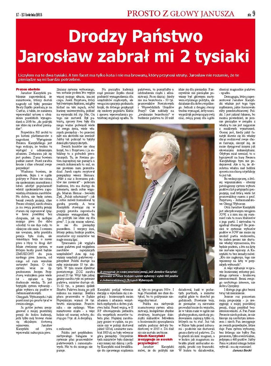 Uwaga na memy - Jarosław zabrał Januszowi 2 tysiaki.
