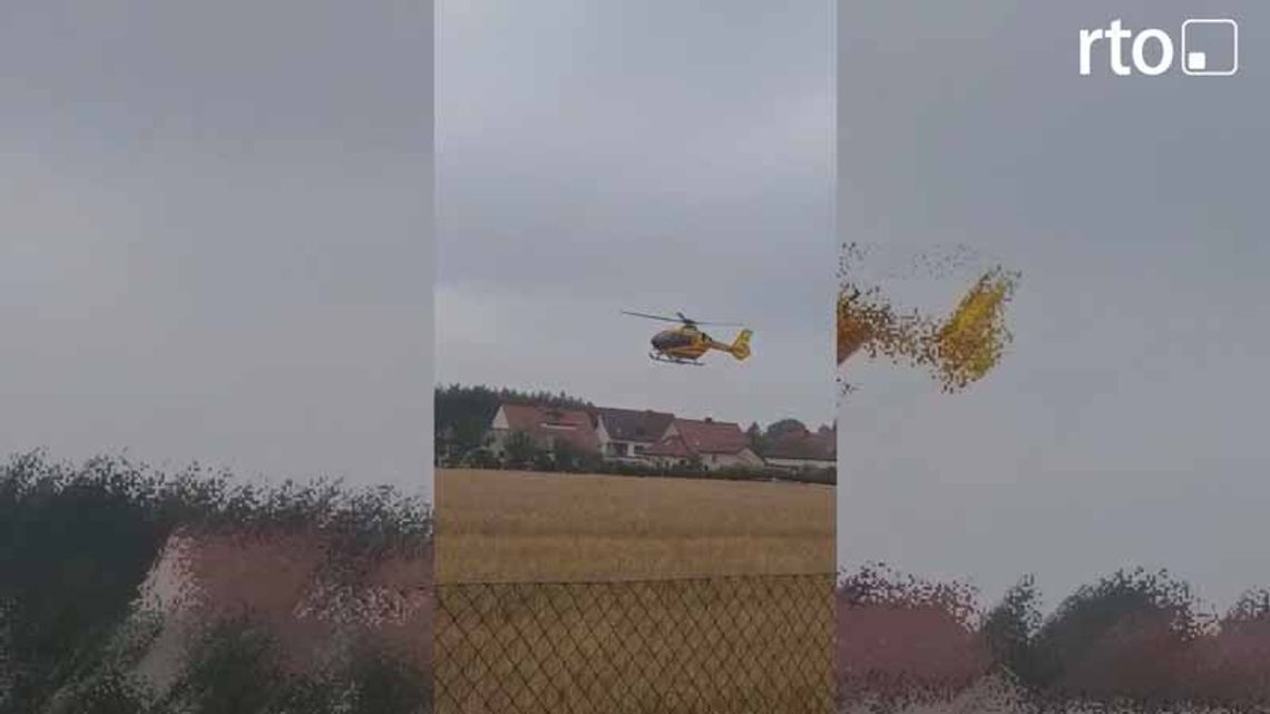 Wypadek helikoptera w Domecku.