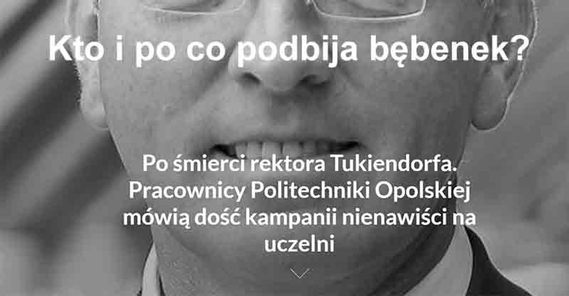 Z samobójstwa rektora robi się politykę... Kto podbija bębenek?