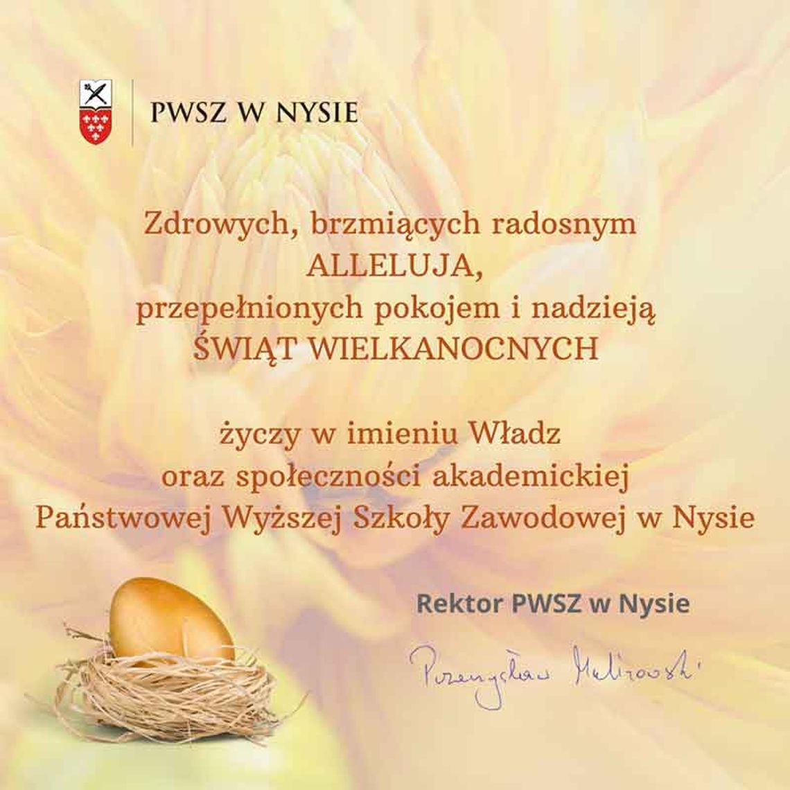 Życzenia PWSZ w Nysie